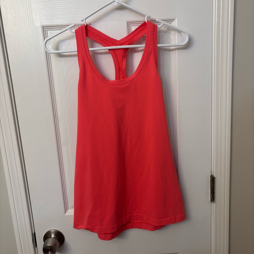 Red Lululemon Cool Racerback  Tank Size Medium